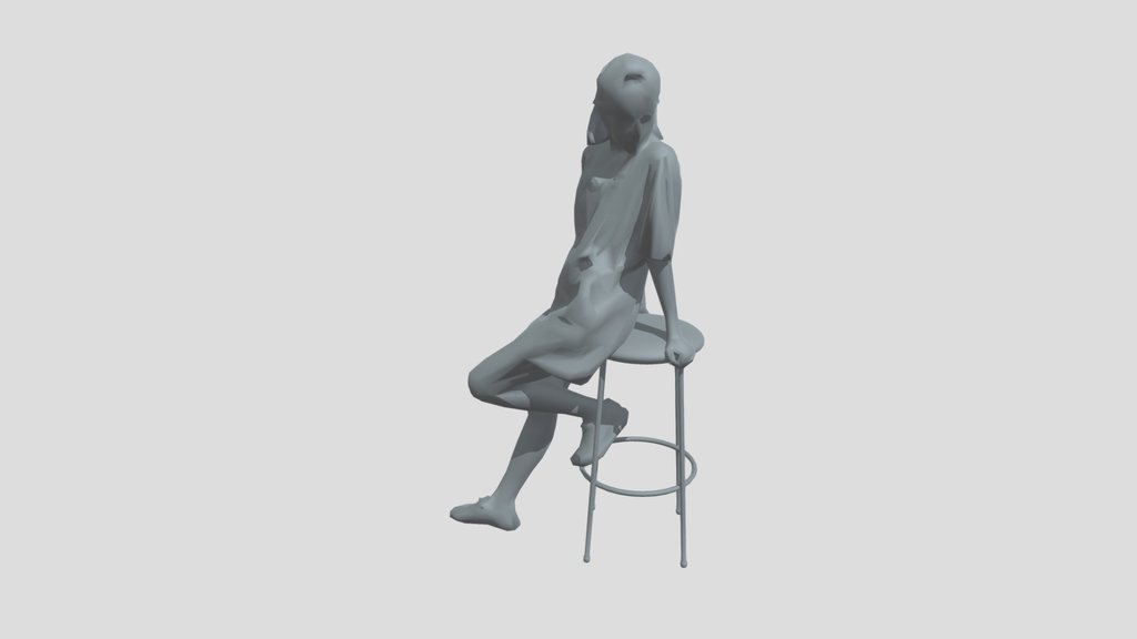 Lowpoly Female Sitting
