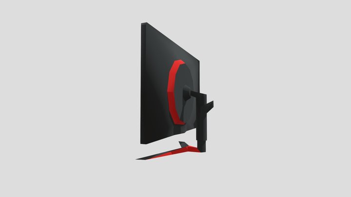 Low-poly gaming monitor 3D Model