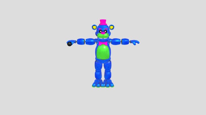 Blacklight Freddy Five Nights At Freddys Hw 3D Model