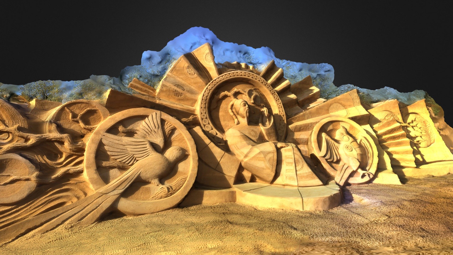 3D scanned sandsculpture