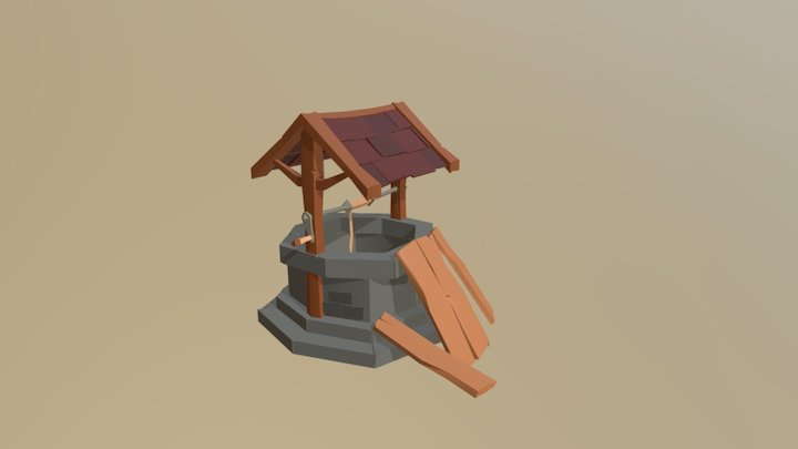 Pozo lowpoly 3D Model