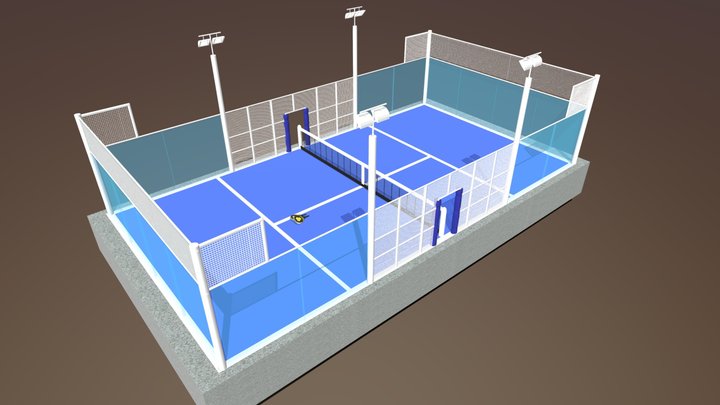 Padel Court or / Paddle Court 3D Model