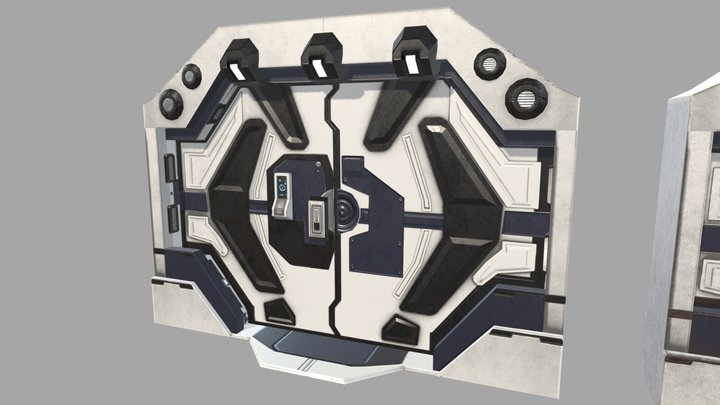 Fantasy Sci-Fi Door 1 3D Model