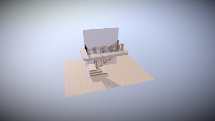 Mono Beam Handrail 3D Model