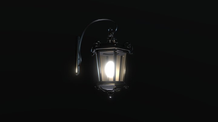 Wall street lamp 3D Model