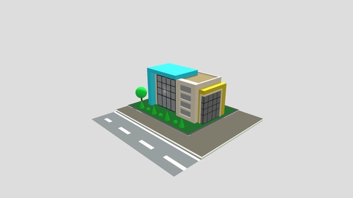 Predio Low Poly 3D Model