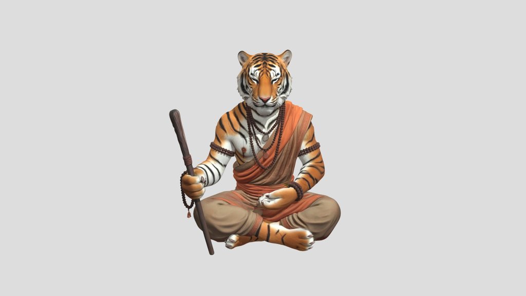 Tiger Monk in Meditation