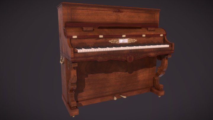 Pleyel Pianino 3D Model