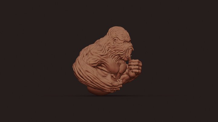 Optimus Primal Beast Mode Bust 3D Model