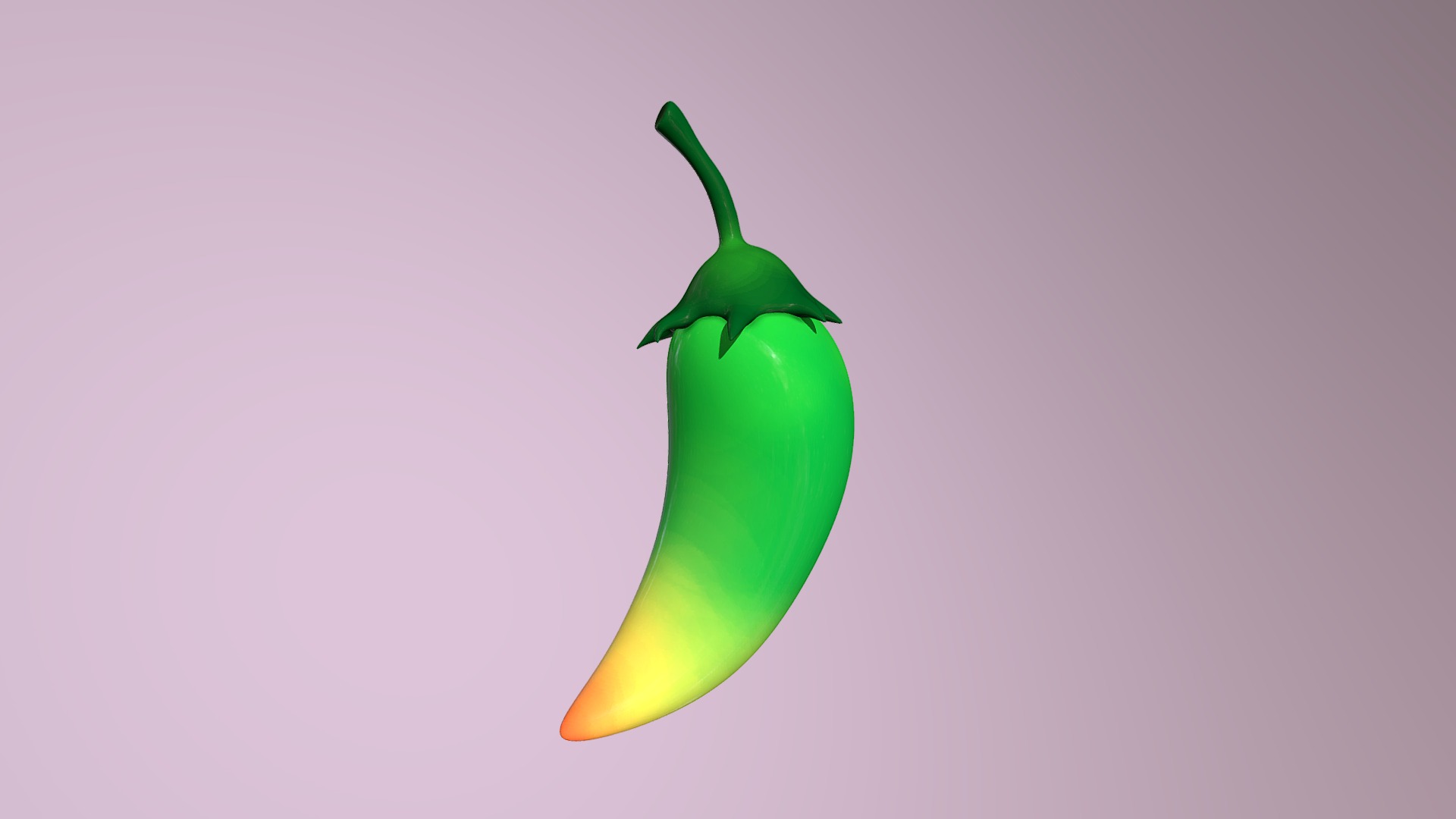 3D model Chile Serrano - This is a 3D model of the Chile Serrano. The 3D model is about logo.