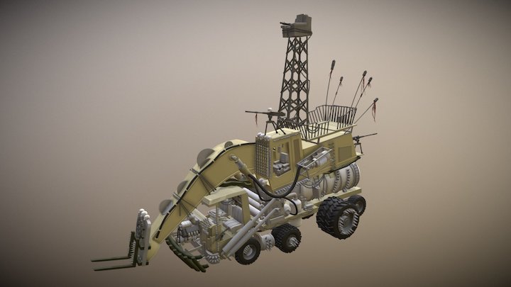 Flipper Truck: Desert Attack Vehicle 3D Model