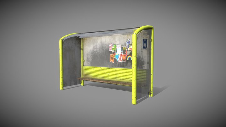 Bus stop 3D Model