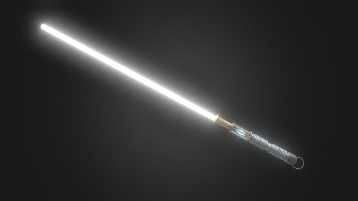 White LightSaber 3D Model