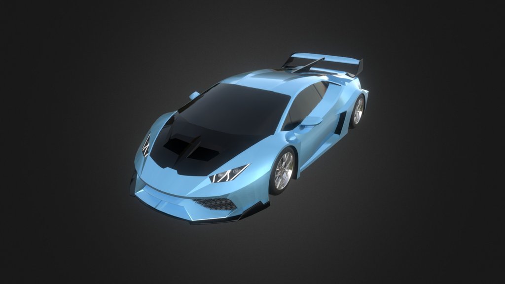 low poly model of Liberty Walk Huracan Kit