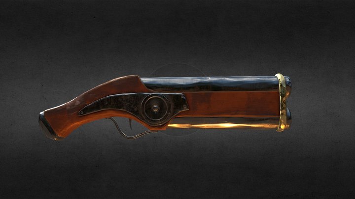 Stylized Gun 3D Model