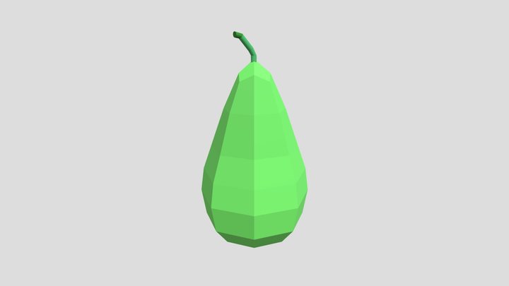 Low Poly Pear 3D Model