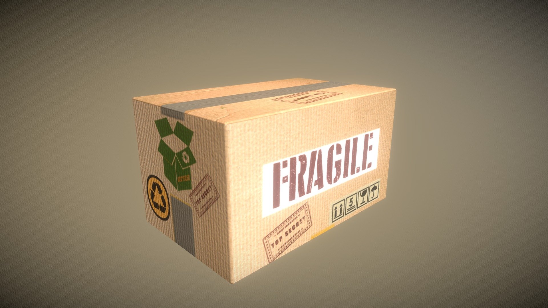 Cardboard Box - Buy Royalty Free 3d Model By Dexsoft Games (@dexsoft 