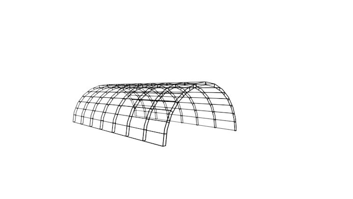 Теплица Subtropik «Альфа» - 7,64 м 3D Model