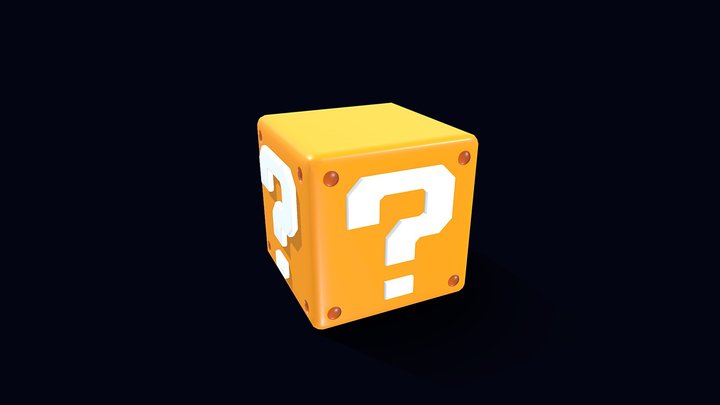 Mario Question Block 3D Model