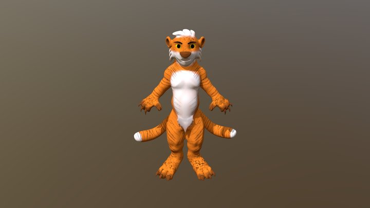 Tiger Character Model 3D Model