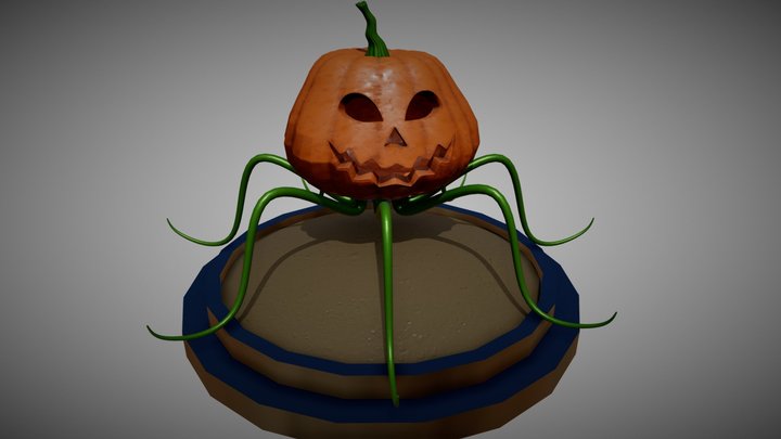 Jack-O-Lantern Spider 3D Model