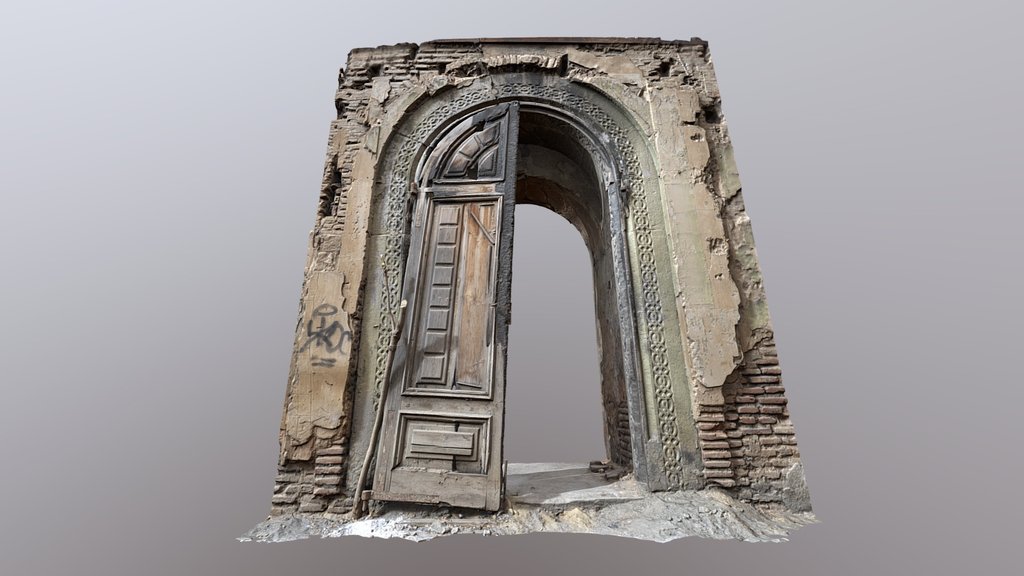 Burnt church entrance