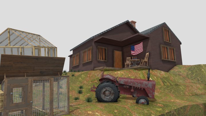 DAE Diorama retake – Small farm 3D Model