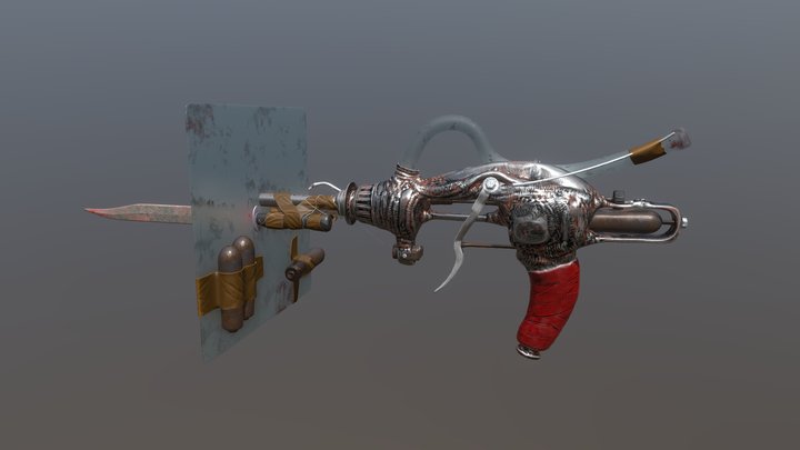 Apocalyptic Gun 3D Model