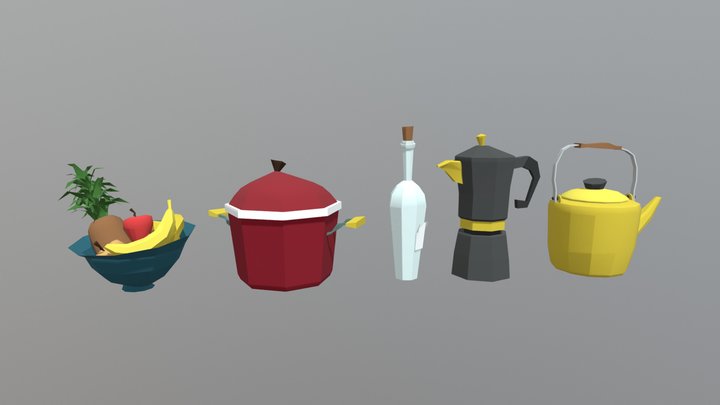 Kitchen Supplies 3D Model