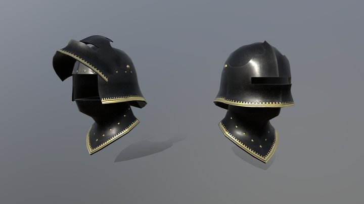 Sallet Helmets 3D Model