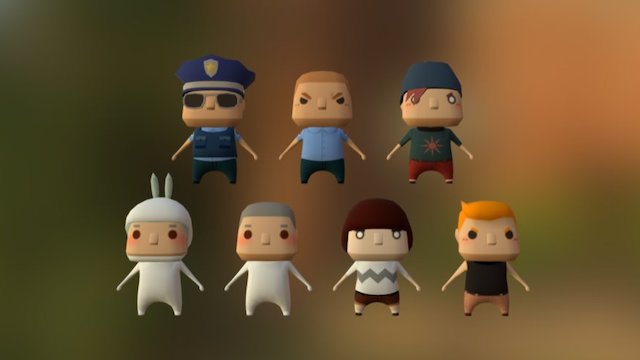 Sketchfab SD Citizen Characters - Volume02 3D Model