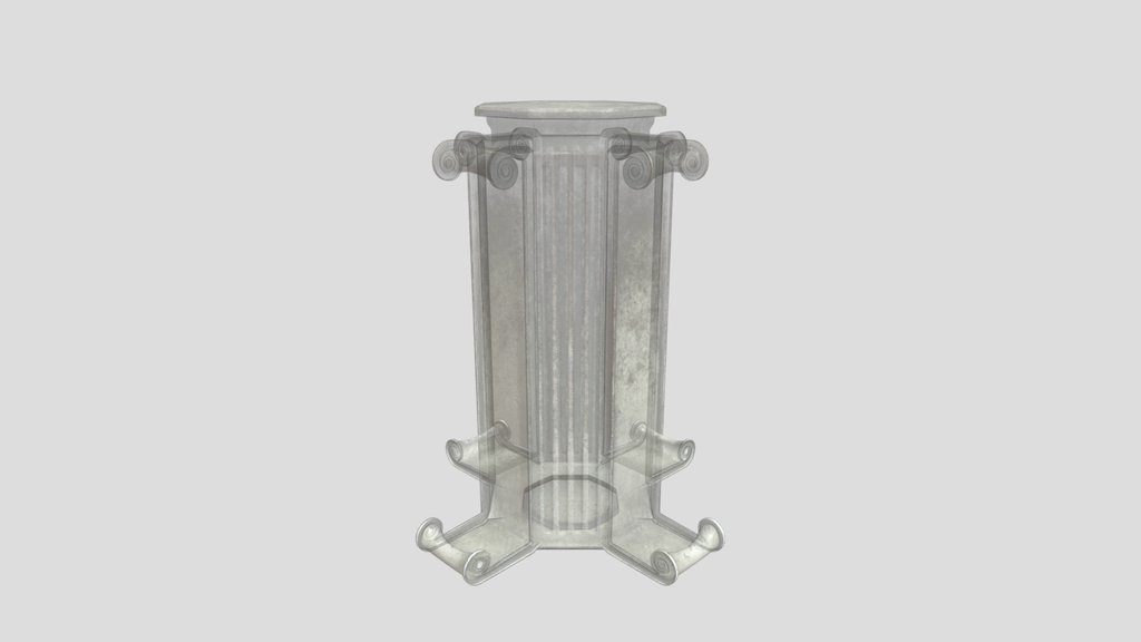 Octagonal Ionic Scroll Pedestal Stand