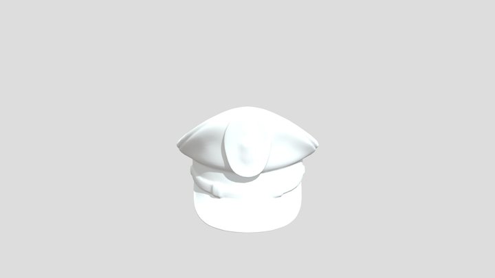 Indonesian base Officer cap 3D Model