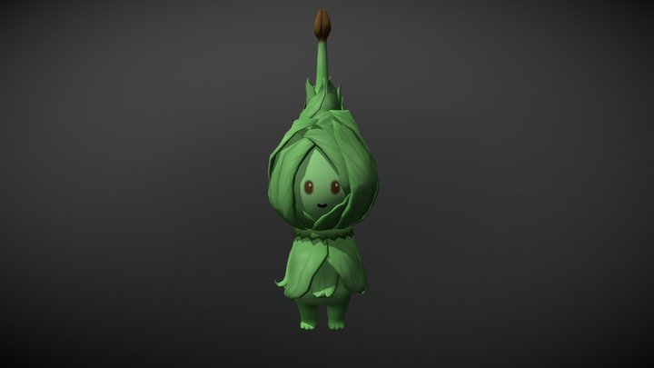 Leaf Fairy Character 3D Model