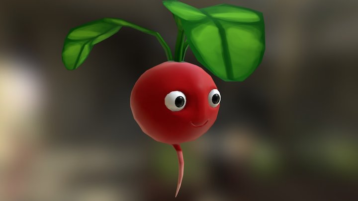 Leek&Tomato - A Vegetarian Tale: Radish 3D Model