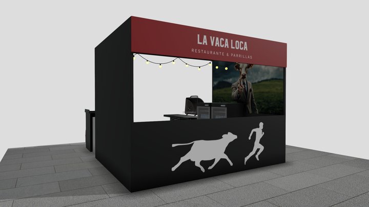Stand Filo Carne & Fuego - Vaca Loca 3D Model