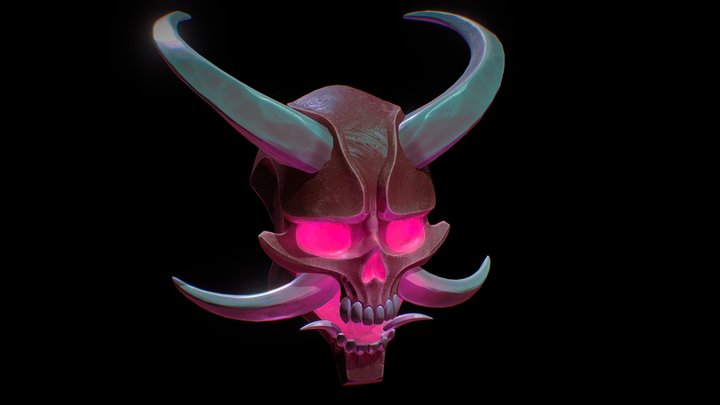 Hannya mask skull 3D Model