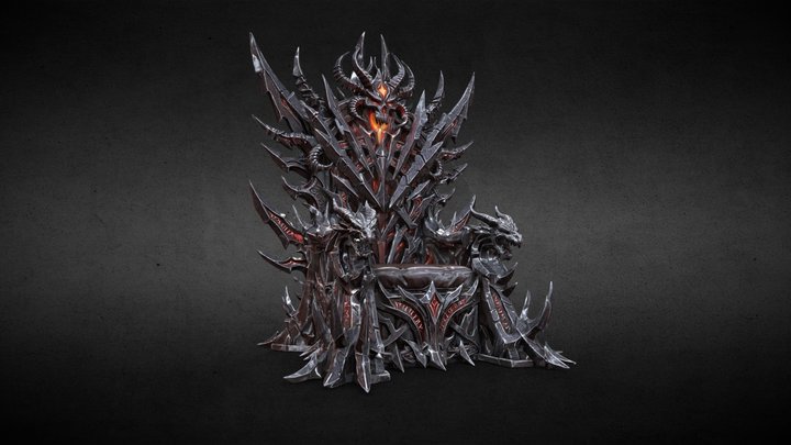 Demonic Throne – Dark 3D Fantasy Model