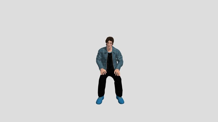 Sitting Yell 3D Model