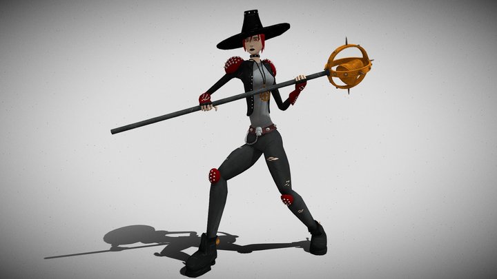 Belladonna with stance idle animation 3D Model