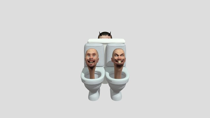 Triple Toilet – Free 3D Model STL