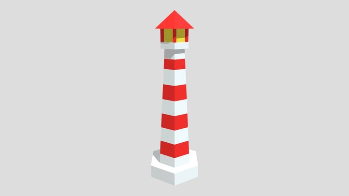 Low-Polly Lighthouse 3D Model