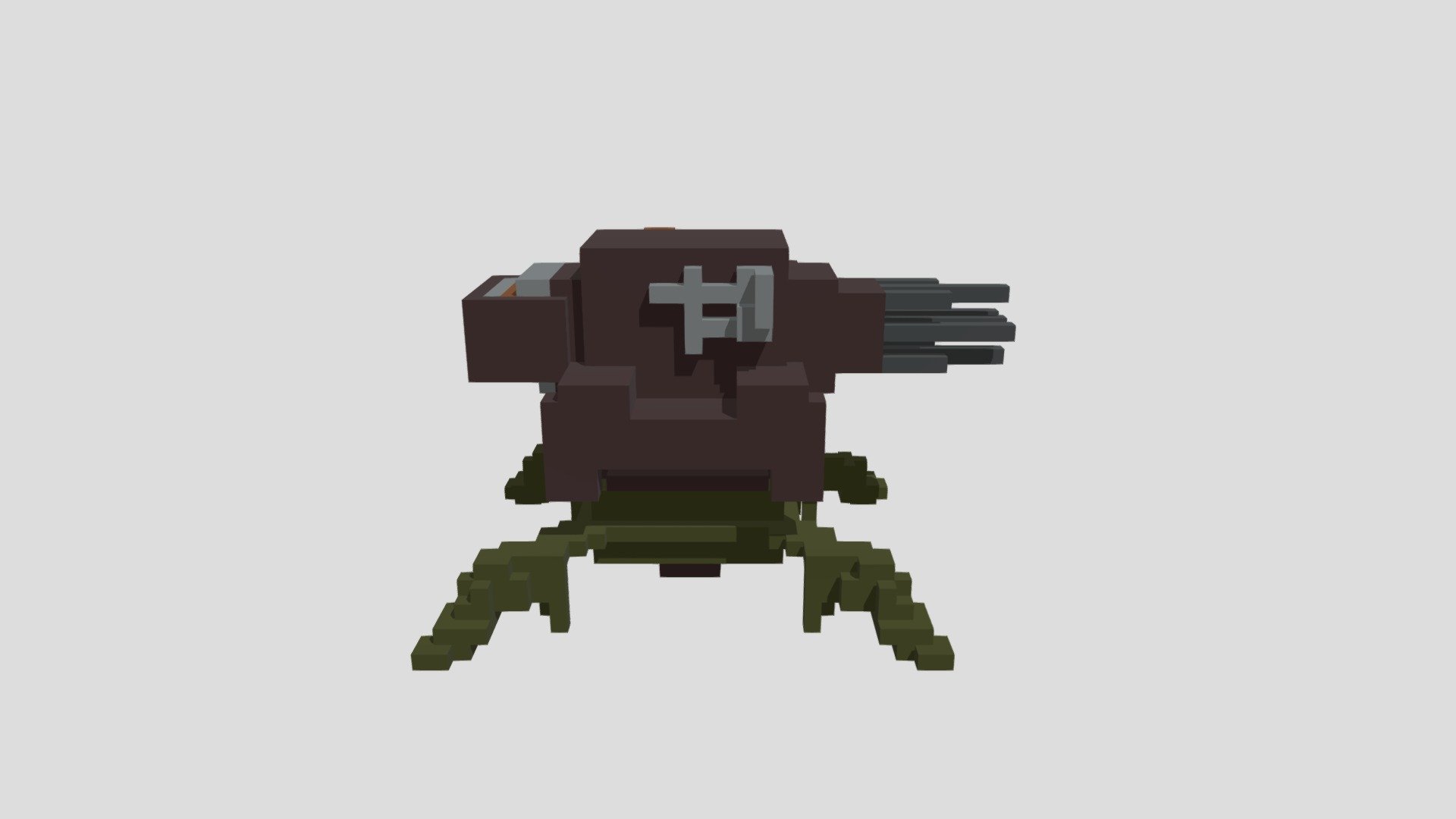 MagicVoxel Steam Punk Turret