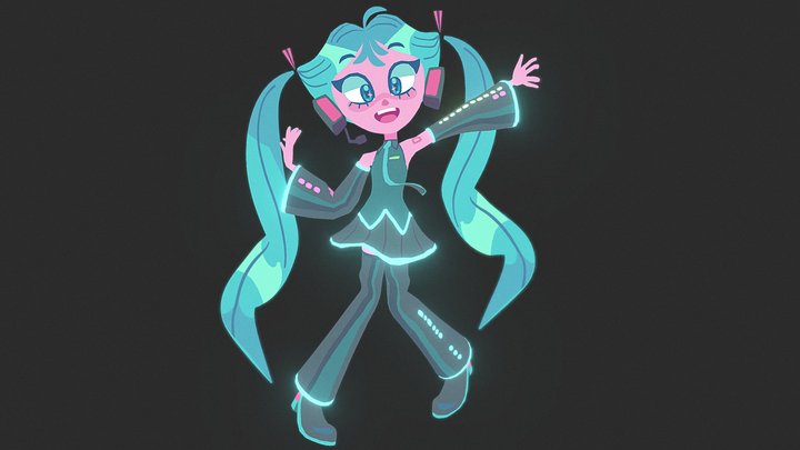 Hatsune Miku 3D Model