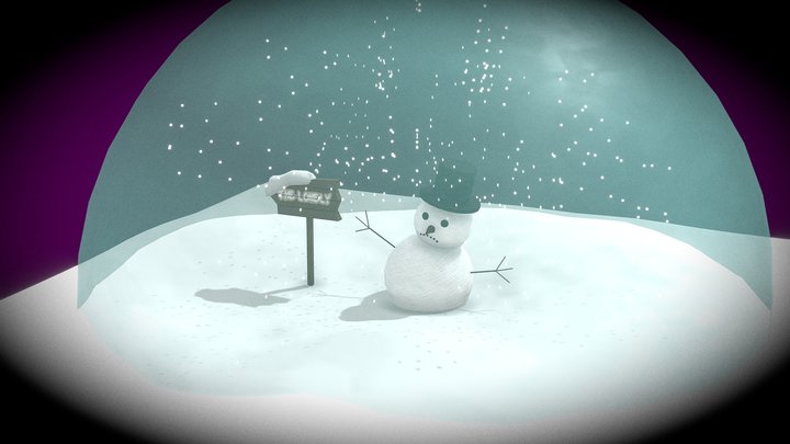 Snowman - The Lonely  #3DInktober2019-Freeze 3D Model