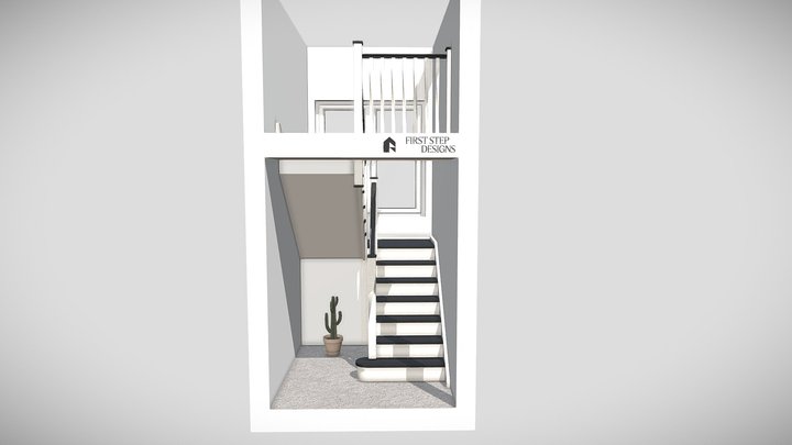 005798 Knights - Twist Newel and Curtail 3D Model