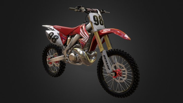 Honda CR250 for MX simulator 3D Model