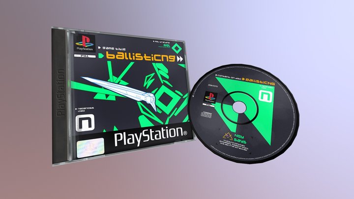 BallisticNG: PS1 Disc and Case 3D Model