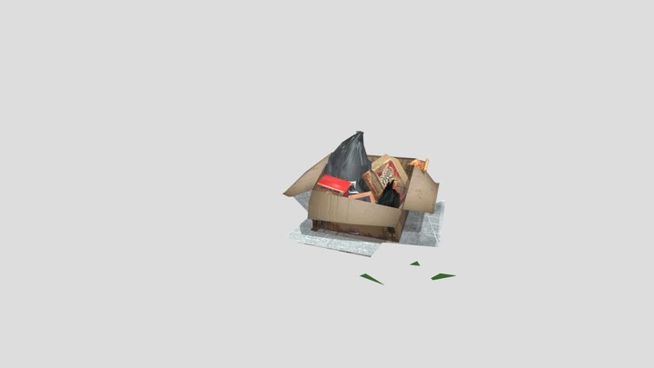 Trash box Asset 3D Model