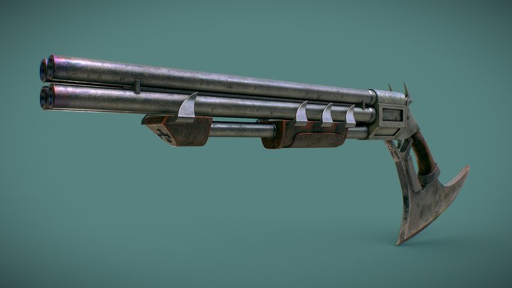 Argus Shotgun Remake - From Darkwatch 3D Model